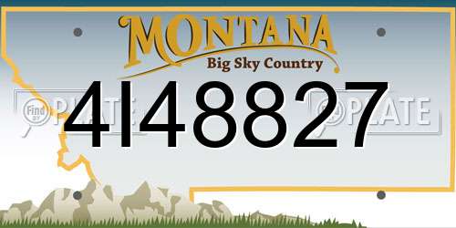 4I48827 Montana License Plate