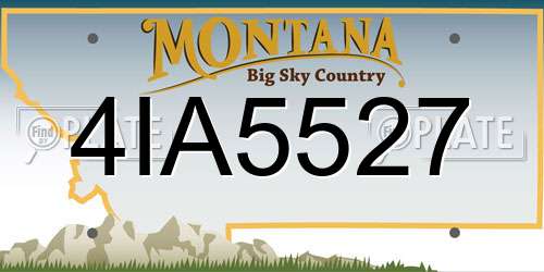 4IA5527 Montana License Plate