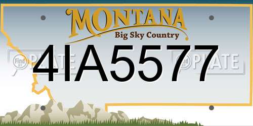 4IA5577 Montana License Plate