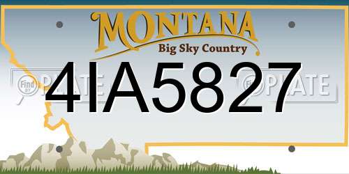 4IA5827 Montana License Plate