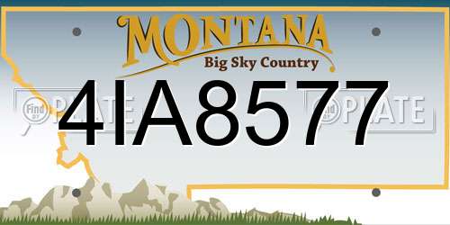 4IA8577 Montana License Plate