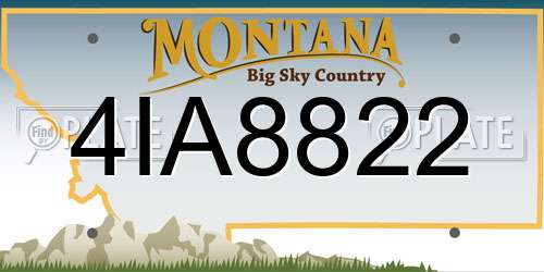 4IA8822 Montana License Plate