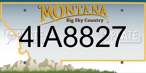 4IA8827 Montana License Plate