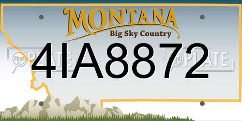 4IA8872 Montana License Plate