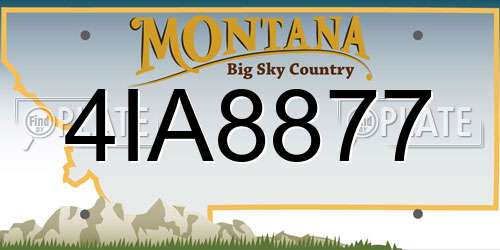 4IA8877 Montana License Plate