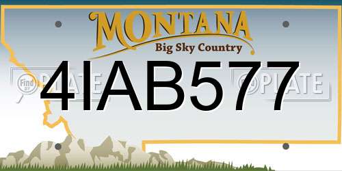 4IAB577 Montana License Plate