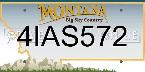 4IAS572 Montana License Plate