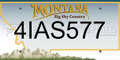 4IAS577 Montana License Plate