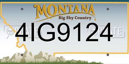 4IG9124 Montana License Plate