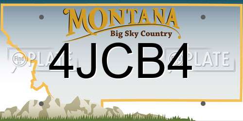 4JCB4 Montana License Plate