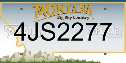 4JS2277 Montana License Plate