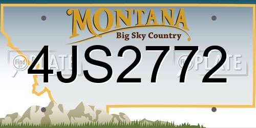 4JS2772 Montana License Plate