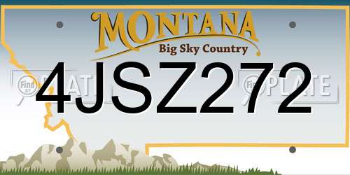 4JSZ272 Montana License Plate