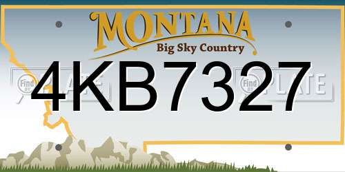 4KB7327 Montana License Plate
