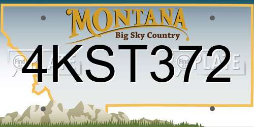 4KST372 Montana License Plate