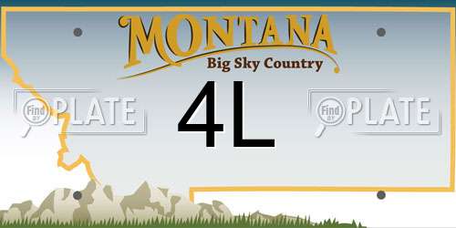 4L Montana License Plate