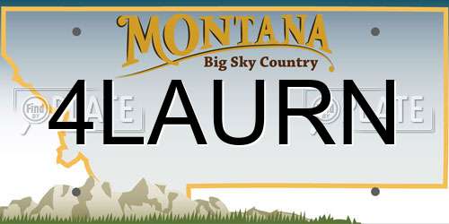 4LAURN Montana License Plate