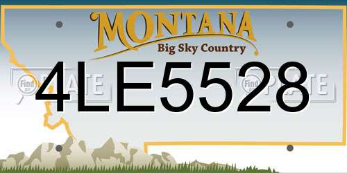 4LE5528 Montana License Plate