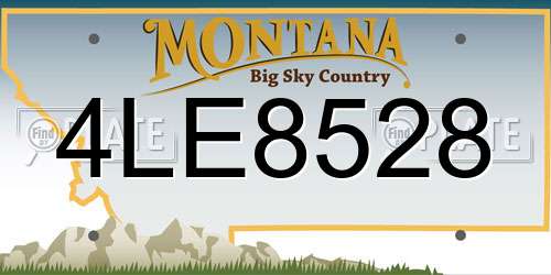 4LE8528 Montana License Plate