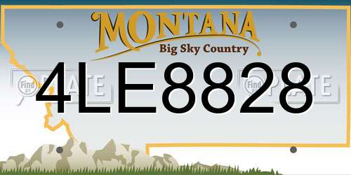 4LE8828 Montana License Plate