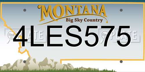 4LES575 Montana License Plate