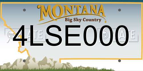 4LSE000 Montana License Plate
