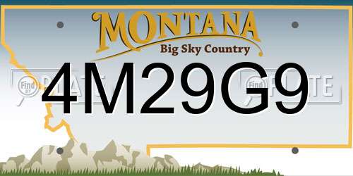 4M29G9 Montana License Plate