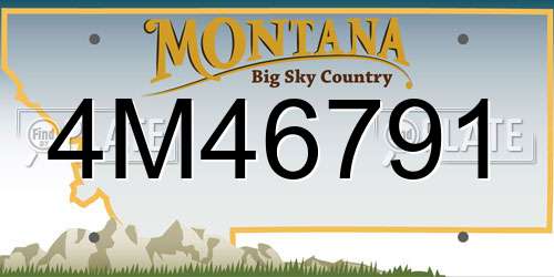 4M46791 Montana License Plate