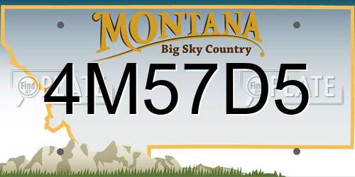 4M57D5 Montana License Plate