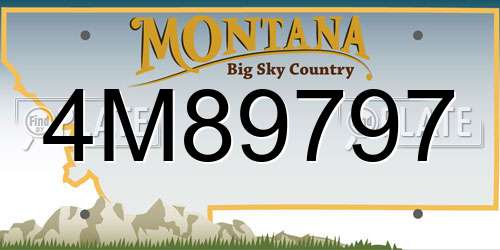 4M89797 Montana License Plate