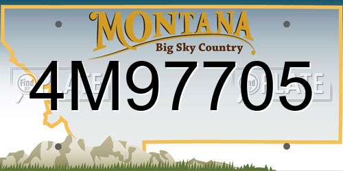 4M97705 Montana License Plate