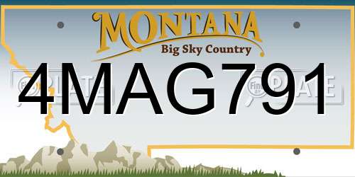 4MAG791 Montana License Plate