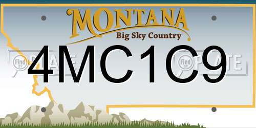 4MC1C9 Montana License Plate