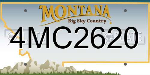 4MC2620 Montana License Plate