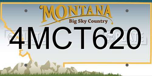 4MCT620 Montana License Plate
