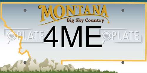 4ME Montana License Plate