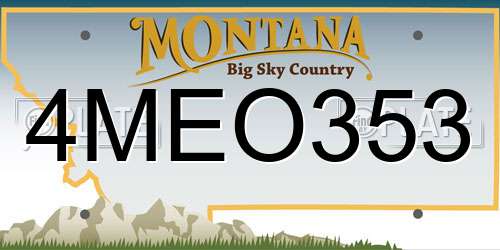 4MEO353 Montana License Plate