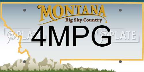 4MPG Montana License Plate