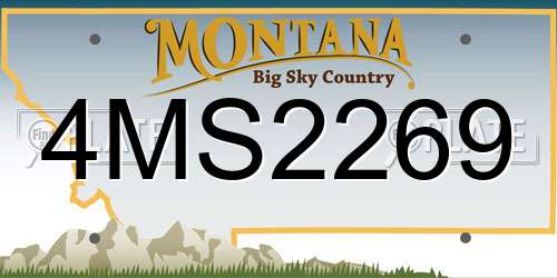 4MS2269 Montana License Plate