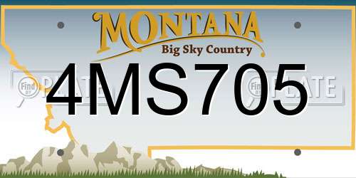 4MS705 Montana License Plate
