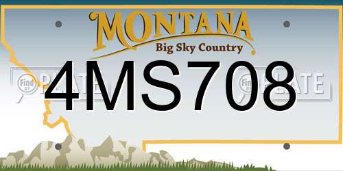 4MS708 Montana License Plate