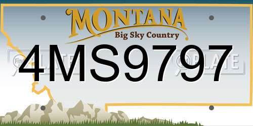 4MS9797 Montana License Plate