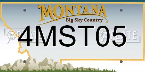 4MST05 Montana License Plate