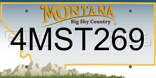 4MST269 Montana License Plate