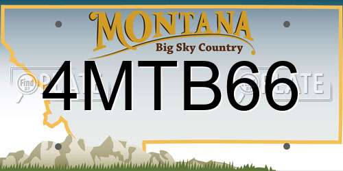 4MTB66 Montana License Plate