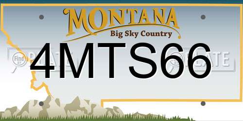 4MTS66 Montana License Plate
