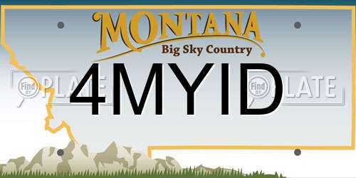 4MYID Montana License Plate