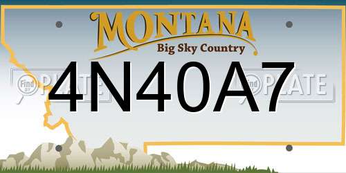 4N40A7 Montana License Plate