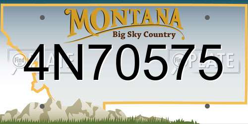 4N70575 Montana License Plate