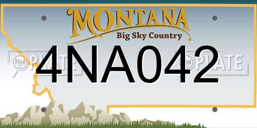 4NA042 Montana License Plate